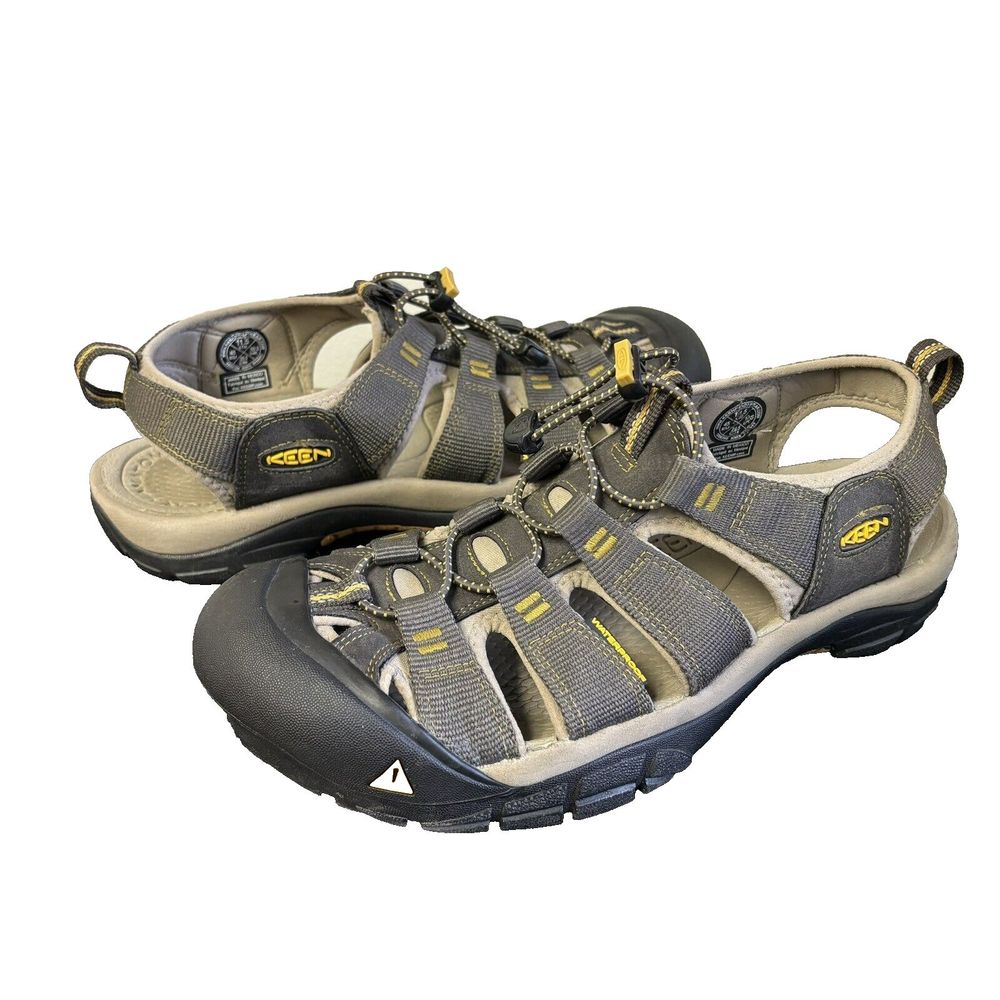Keen Newport H2 Men's Gray Black Waterproof Sandals Shoes Size 11.5 US 45 EU